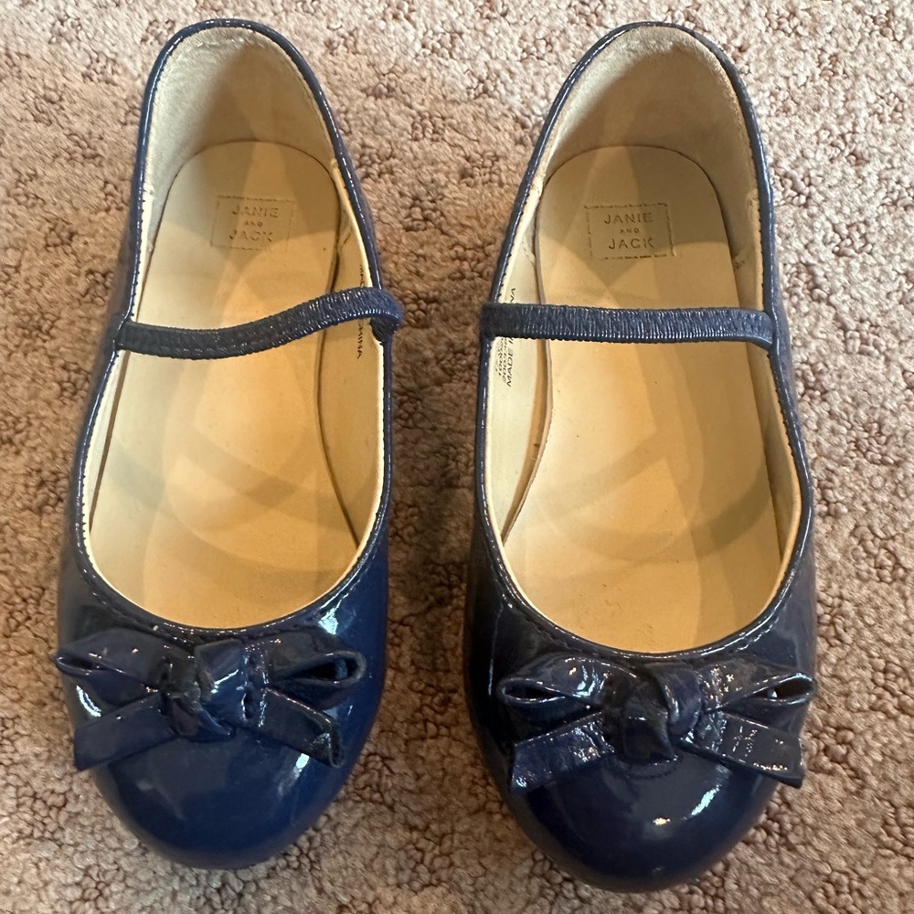 Janie and Jack Navy Blue Shoes Girl 8